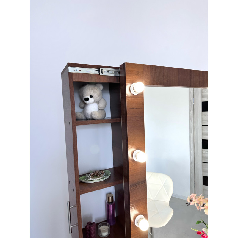 Дзеркало-шафа Wood Light Горіх Еко з Ламповою Підсвіткою
