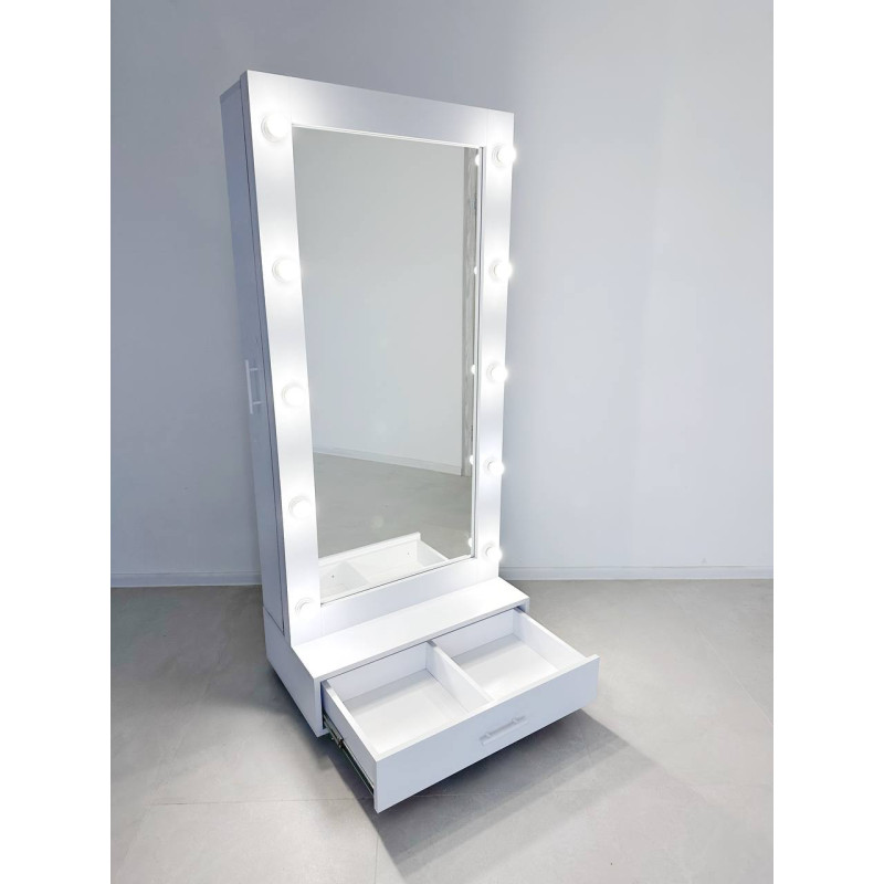 Дзеркало-шафа White Slim Storage з підсвіткою