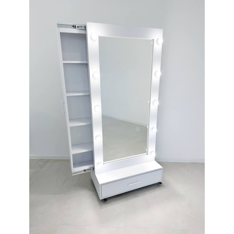 Дзеркало-шафа White Slim Storage з підсвіткою