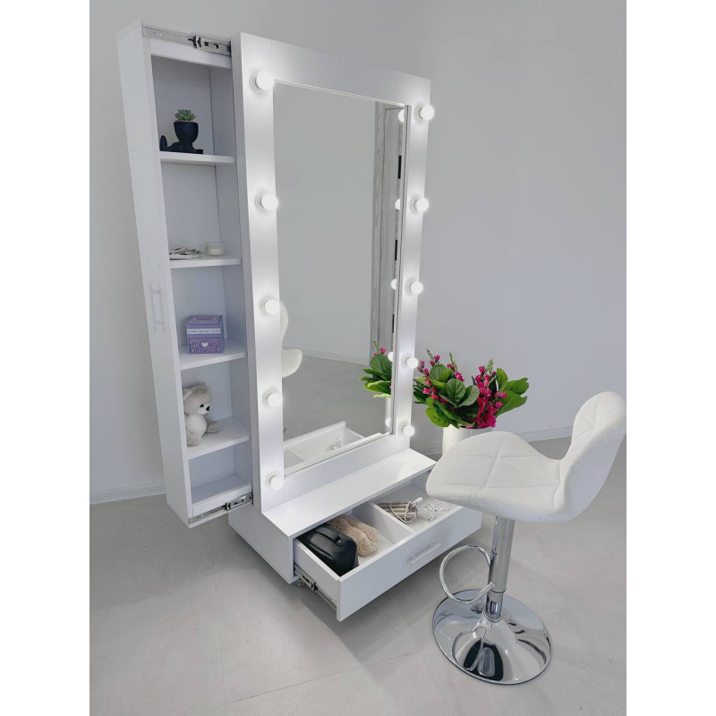 Дзеркало-шафа White Slim Storage з підсвіткою