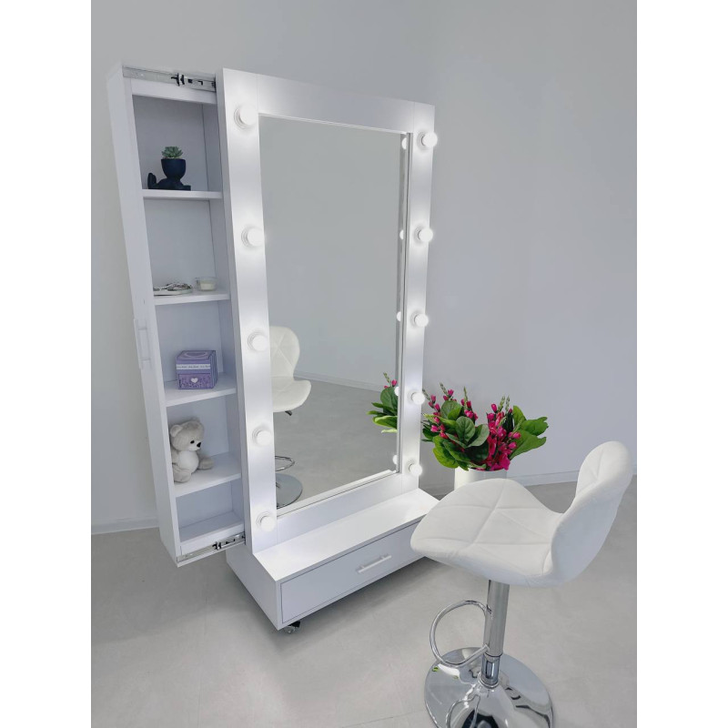 Дзеркало-шафа White Slim Storage з підсвіткою