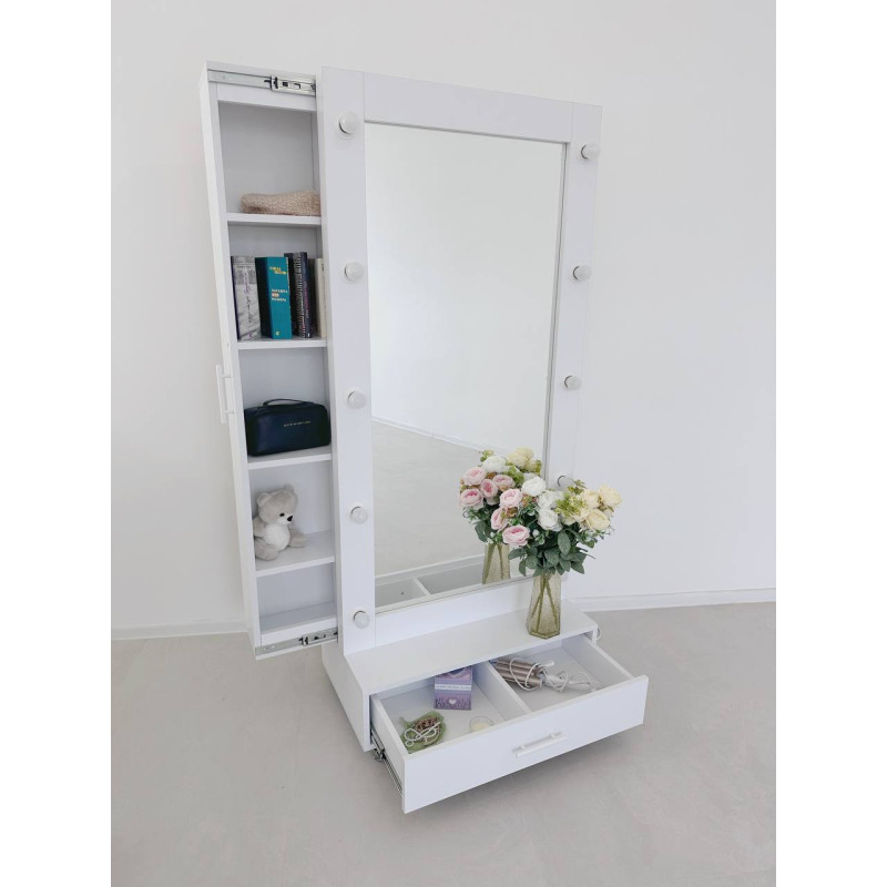 Дзеркало-шафа White Slim Storage з підсвіткою