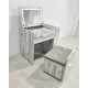 Трюмо-трансформер Country Smart з дзеркалом та вбудованим пуфом