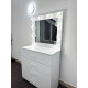 Комод-Трюмо Hollywood White Білий, з 4 Шухлядами та Гримерним Дзеркалом