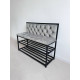 Банкетка Velour Loft Grey: Елегантний Акцент для Вашого Передпокою
