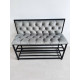 Банкетка Velour Loft Grey: Елегантний Акцент для Вашого Передпокою