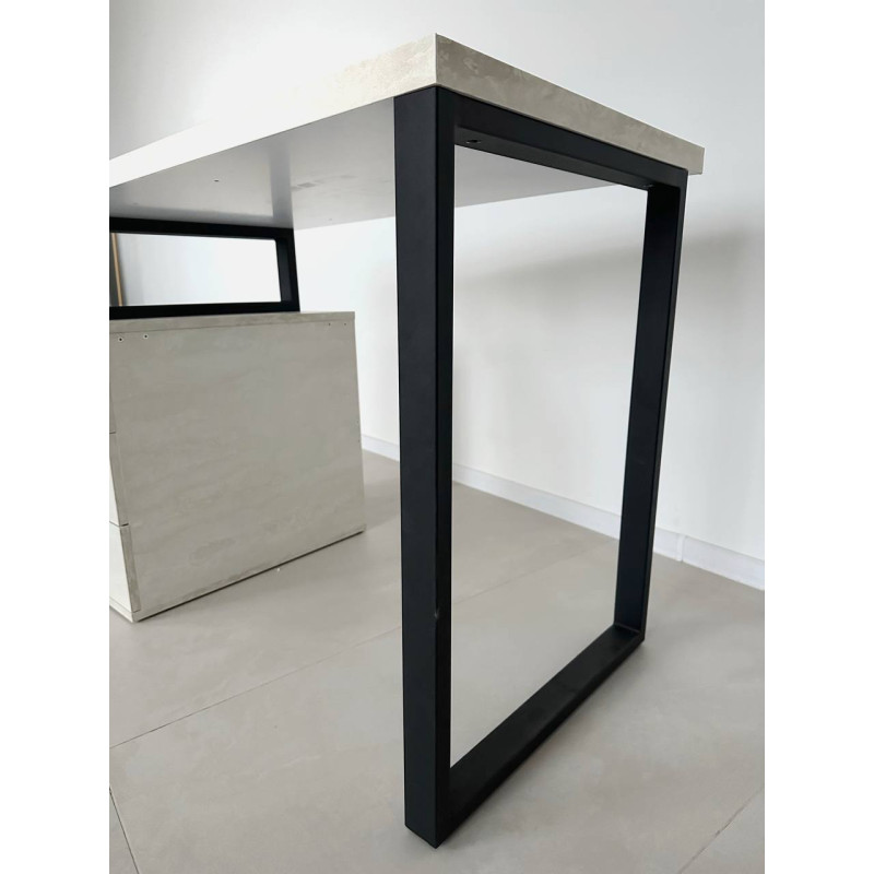 Письмовий стіл Loft Stone з тумбою та металевим каркасом