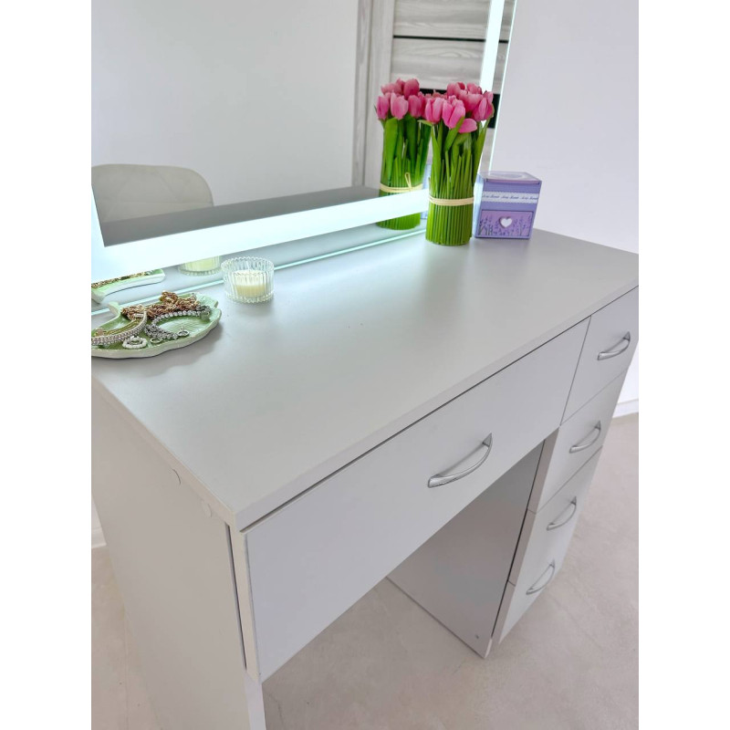Гримерний стіл Grey Minimalist з LED-підсвіткою