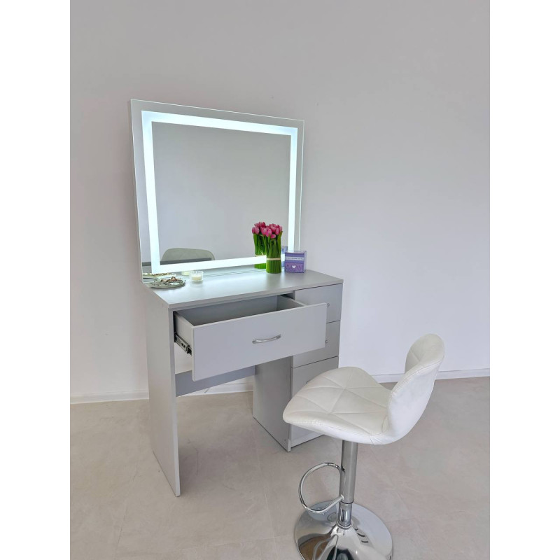 Гримерний стіл Grey Minimalist з LED-підсвіткою