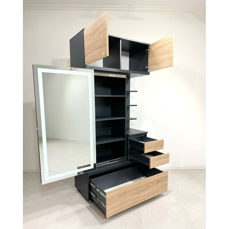 Вертикальне Трюмо-Консоль Vertical Style | Дзеркало, LED-Підсвітка та Максимальне Зберігання
