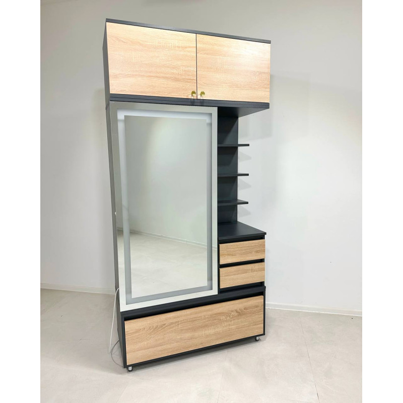 Вертикальне Трюмо-Консоль Vertical Style | Дзеркало, LED-Підсвітка та Максимальне Зберігання