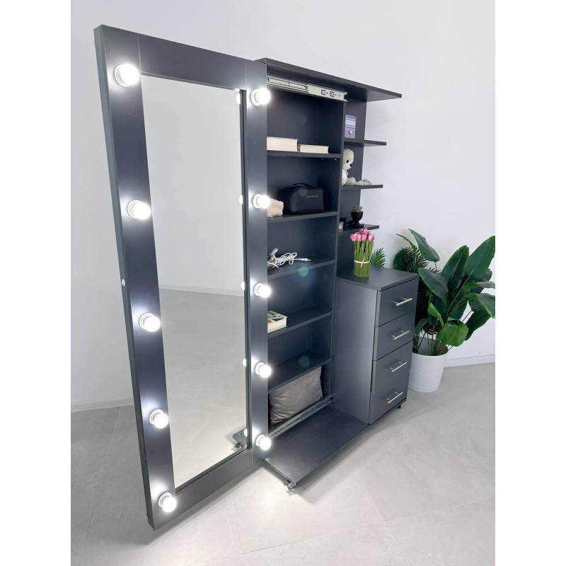 Шафа-органайзер Graphite Mirror Max з висувним дзеркалом