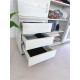 Універсальна Шафа-Купе Smart Organizer з Інтегрованим Висувним Дзеркалом та Закритими Полицями у кольорі Дуб Крафт Білий