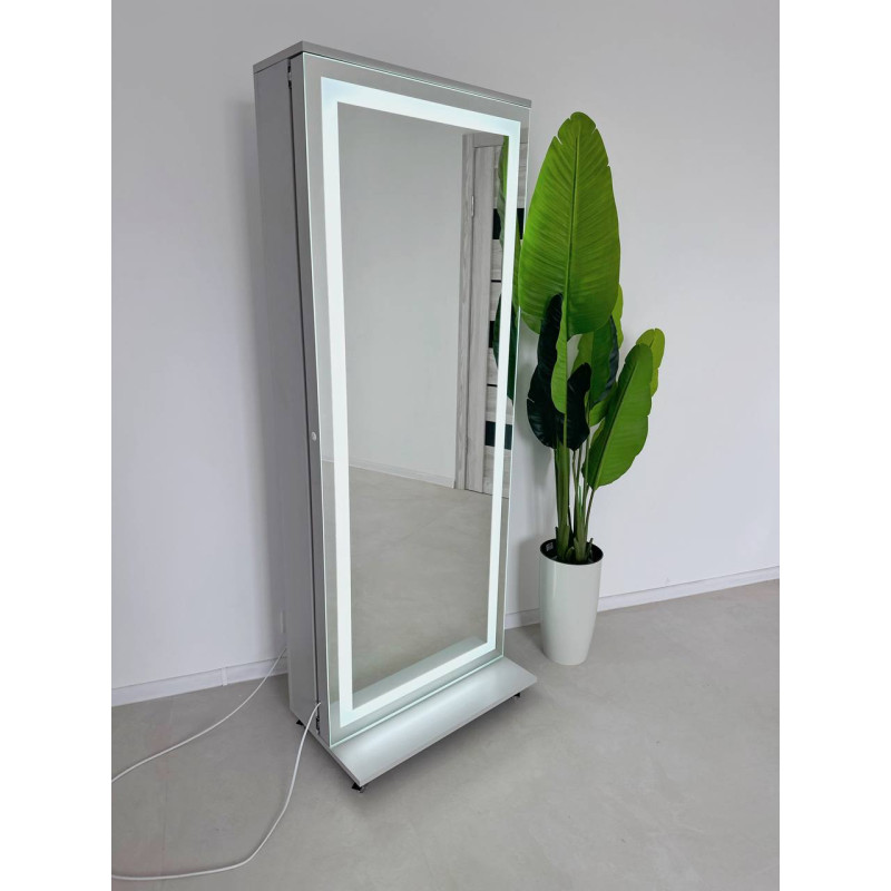 Компактна Шафа Smart Gray з Висувним Дзеркалом та Оптимізованим Зберіганням