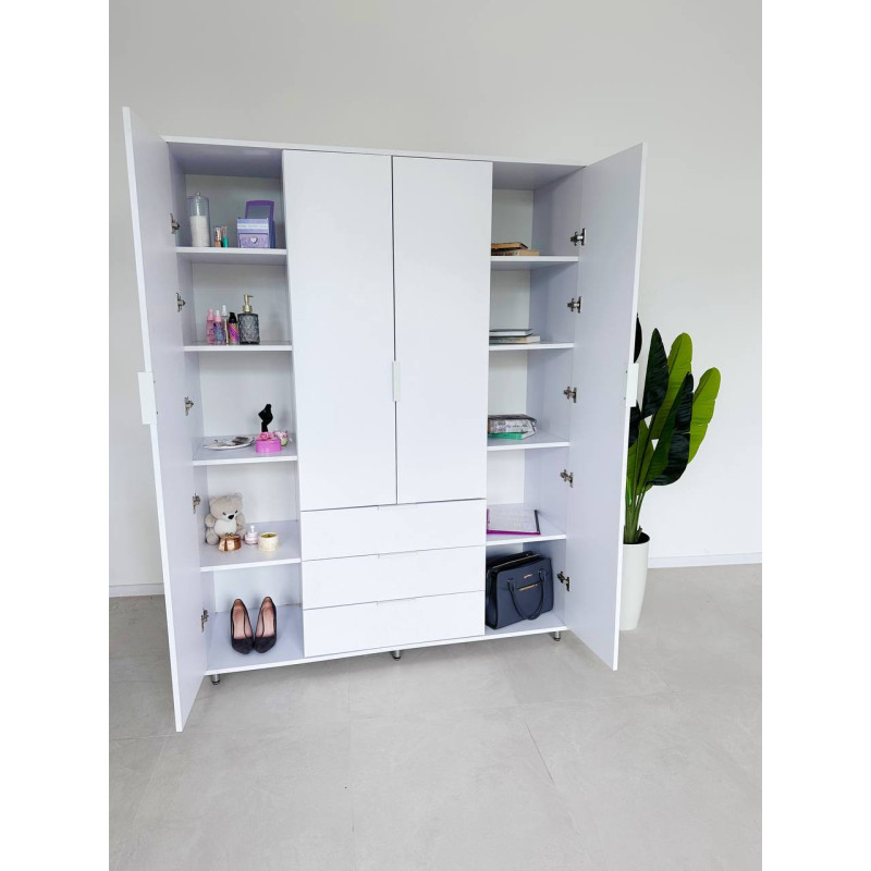 Шафа для Одягу Pure White – Ідеальна Організація та Класичний Стиль