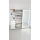 Шафа з дзеркалом у кольорі Дуб крафт білий